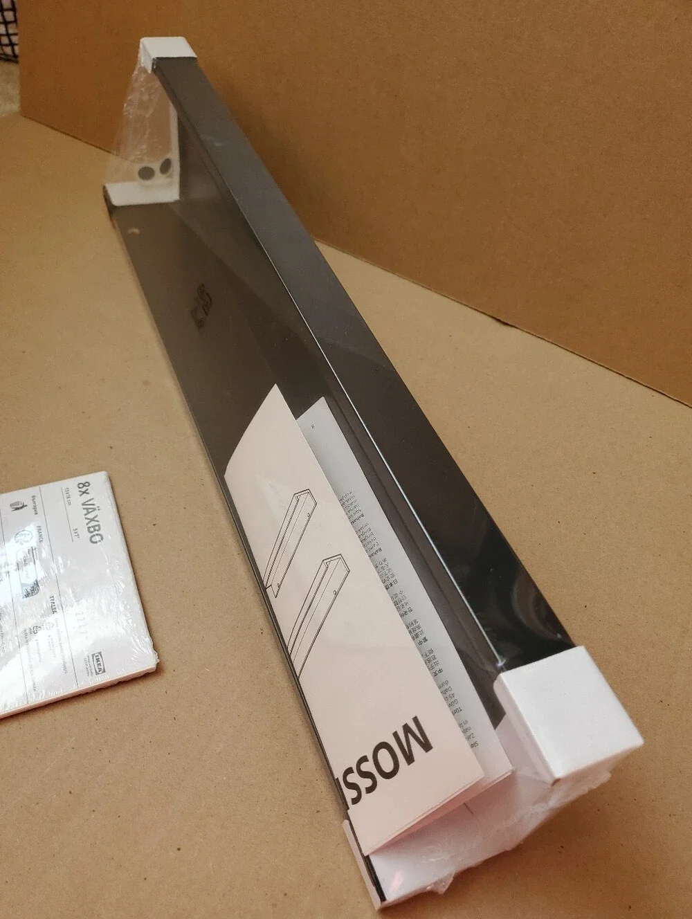 IKEA MOSSLANDA Picture Ledge Shelf Black & VAXBO 5 x 7 Cards 21 ¾ 